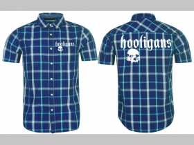 Hooligans p&aacute;nska modrobielo&scaron;ed&aacute; ko&scaron;ela na gomb&iacute;ky s kr&aacute;tkym ruk&aacute;vom s tlačen&yacute;m men&scaron;&iacute;m logom vpredu a v&auml;č&scaron;&iacute;m na chrbtovej strane 100%bavlna posledn&eacute; kusy!!!!